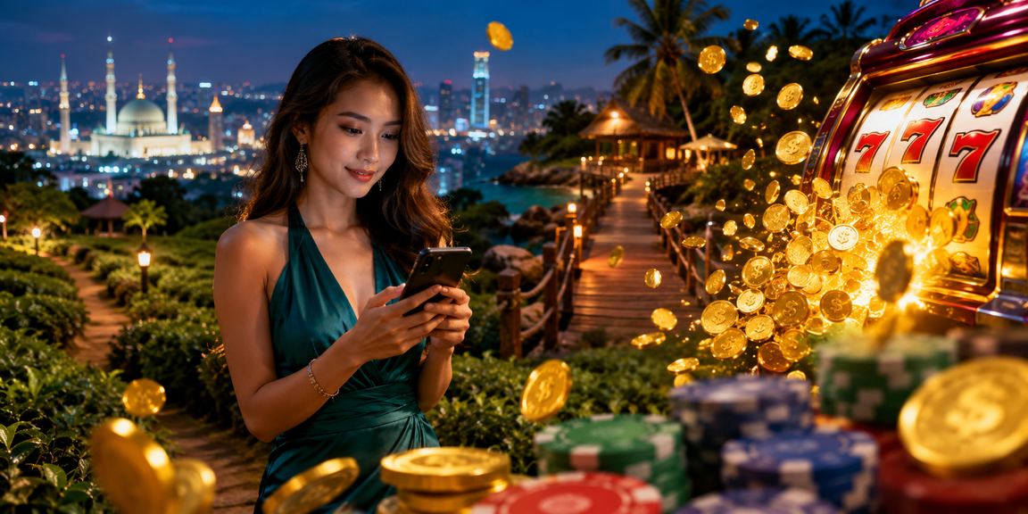 Pemain menikmati permainan slot popular gaya Melayu di Selangor dengan telefon pintar